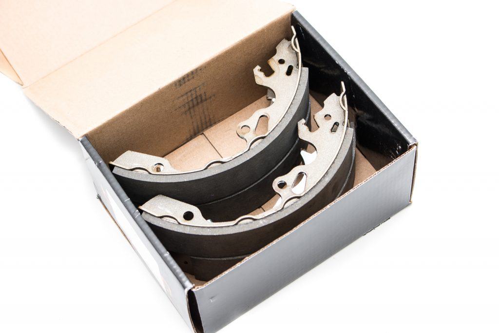 Brake parts packed in a box