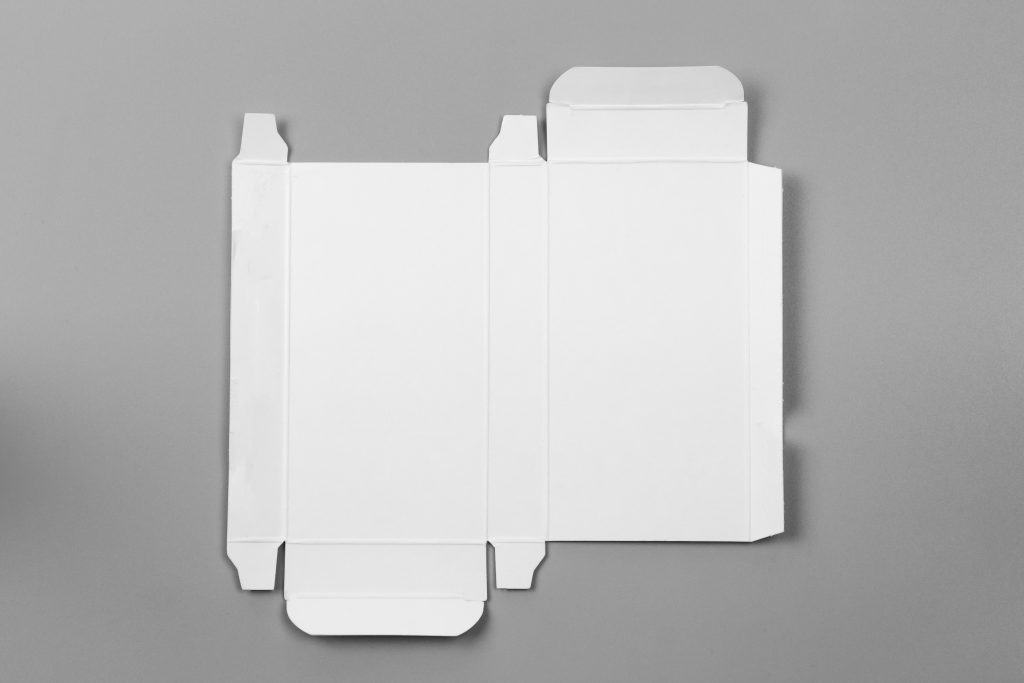 A flat box dieline