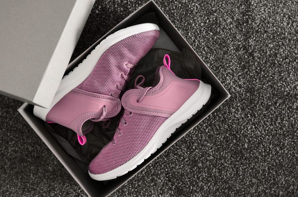 A retail shoe box