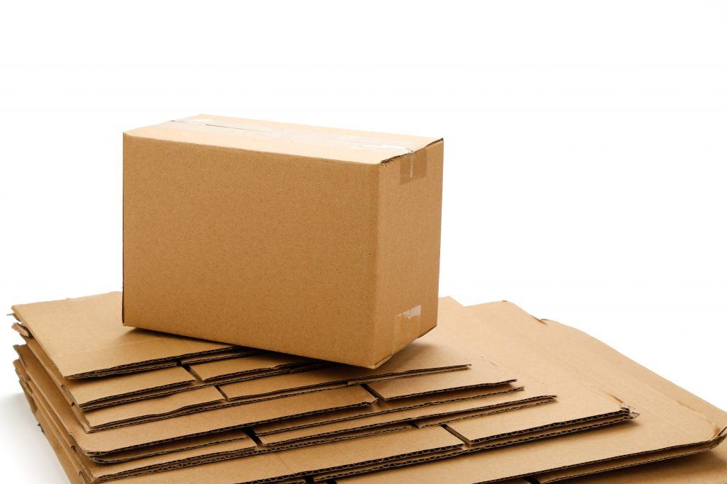 A box resting on corrugated pads